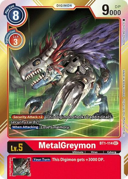 MetalGreymon (Secret Rare), Release Special Booster 1.0 BT1-114 SEC