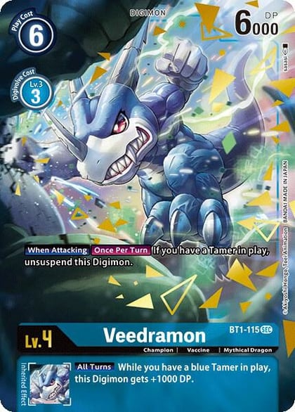Veedramon (Secret Rare) (Alternate Art), Release Special Booster 1.0 BT1-115 SEC