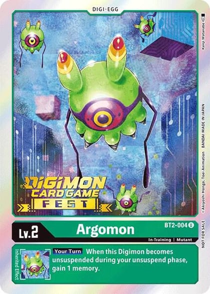 Argomon - BT2-004 (Digimon Card Game Fest 2022), Release Special Booster 1.0 BT2-004 U