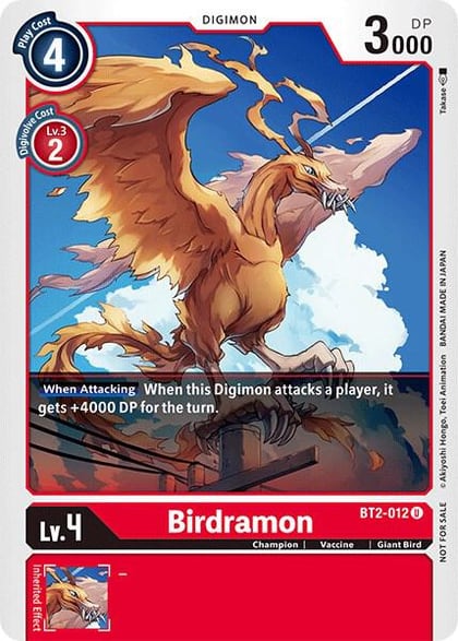 Birdramon - BT2-012 (Official Tournament Pack Vol.3), Release Special Booster 1.0 BT2-012 U