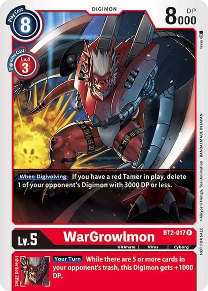 WarGrowlmon - BT2-017 (Official Tournament Pack Vol.2), Release Special Booster 1.0 BT2-017 R