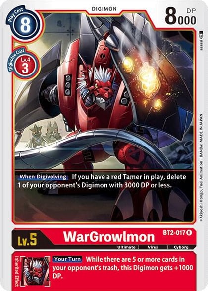 WarGrowlmon, Release Special Booster 1.0 BT2-017 R