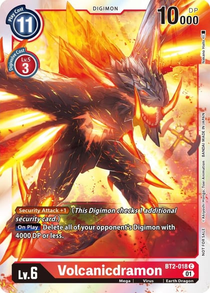 Volcanicdramon (ST-11 Special Entry Pack), Release Special Booster 1.0 BT2-018 C