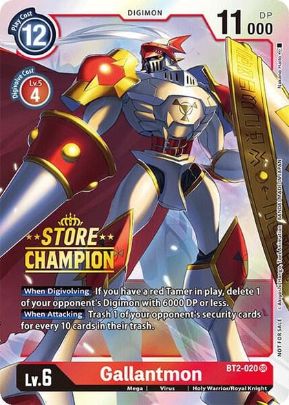 Gallantmon - BT2-020 (Store Champion), Release Special Booster 1.0 BT2-020 SR