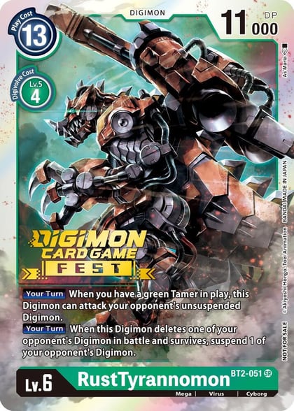 RustTyrannomon (Digimon Card Game Fest 2022), Release Special Booster 1.0 BT2-051 SR