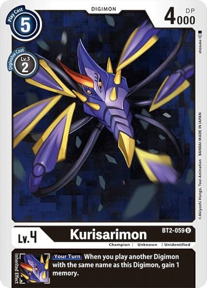 Kurisarimon, Release Special Booster 1.0 BT2-059 U