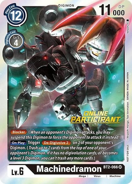 Machinedramon - BT2-066 (2021 Championship Online Regional) [Online Participant], Release Special Booster 1.0 BT2-066 SR