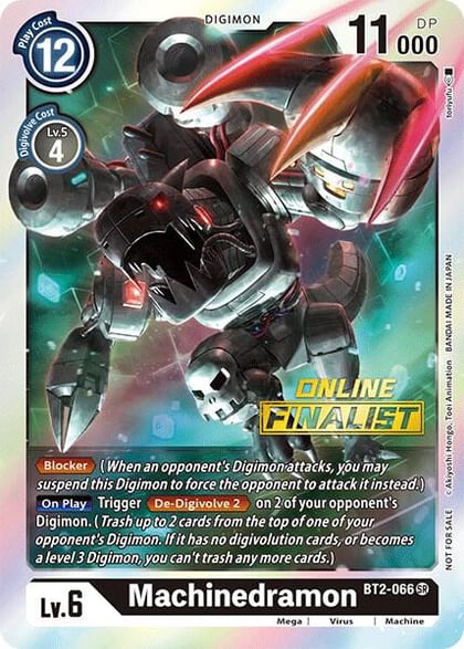 Machinedramon - BT2-066 (2021 Championship Online Regional) [Online Finalist], Release Special Booster 1.0 BT2-066 SR