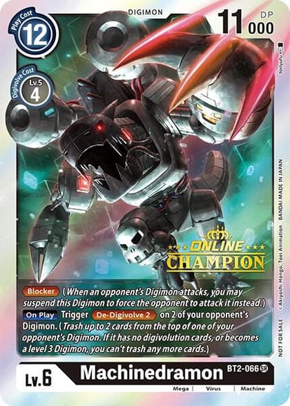 Machinedramon - BT2-066 (2021 Championship Online Regional) [Online Champion], Release Special Booster 1.0 BT2-066 SR