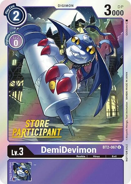 DemiDevimon - BT2-067 (Store Participant), Release Special Booster 1.0 BT2-067 U