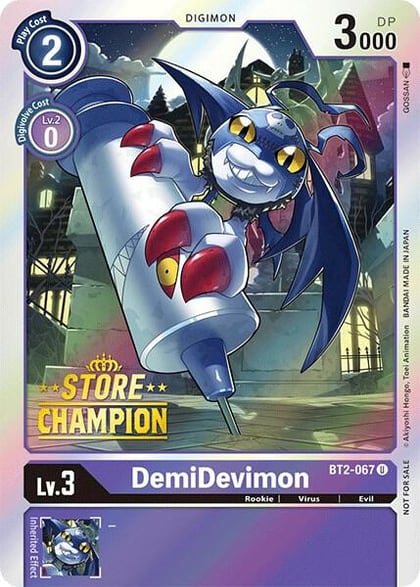 DemiDevimon - BT2-067 (Store Champion), Release Special Booster 1.0 BT2-067 U