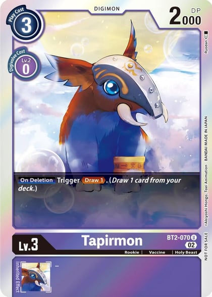 Tapirmon (Official Tournament Pack Vol.8), Release Special Booster 1.0 BT2-070 U