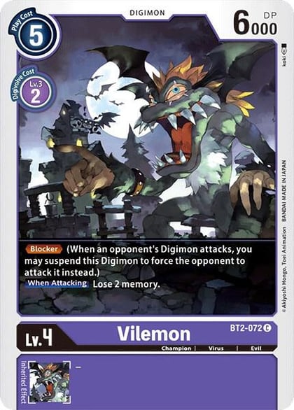 Vilemon, Release Special Booster 1.0 BT2-072 C
