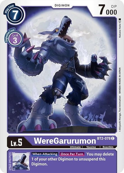 WereGarurumon - BT2-078, Release Special Booster 1.0 BT2-078 C