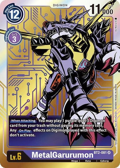MetalGarurumon - BT2-081 (Alternate Art), Release Special Booster 1.0 BT2-081 SR