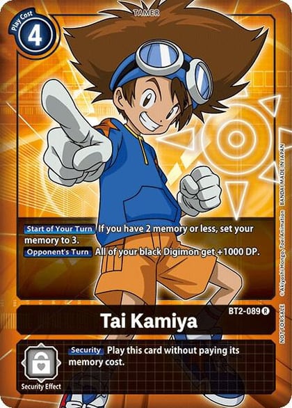 Tai Kamiya - BT2-089 (Box Topper), Release Special Booster 1.0 BT2-089 R