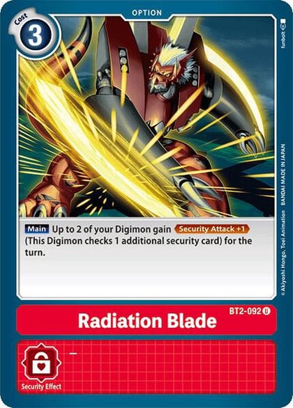 Radiation Blade, Release Special Booster 1.0 BT2-092 U