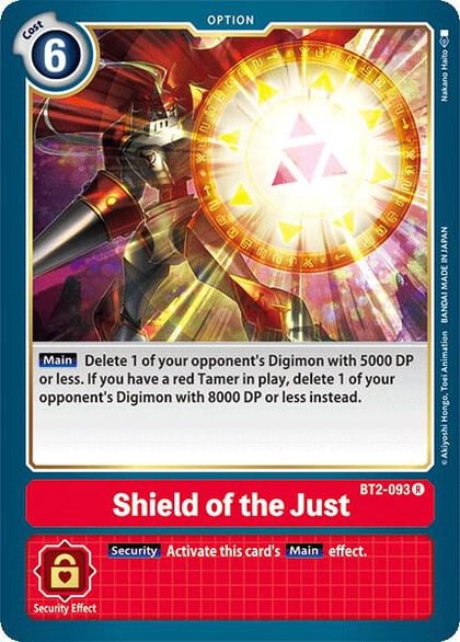 Shield of the Just, Release Special Booster 1.0 BT2-093 R