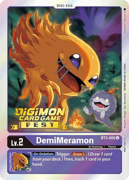 DemiMeramon (Digimon Card Game Fest 2022), Release Special Booster 1.0 BT3-006 U