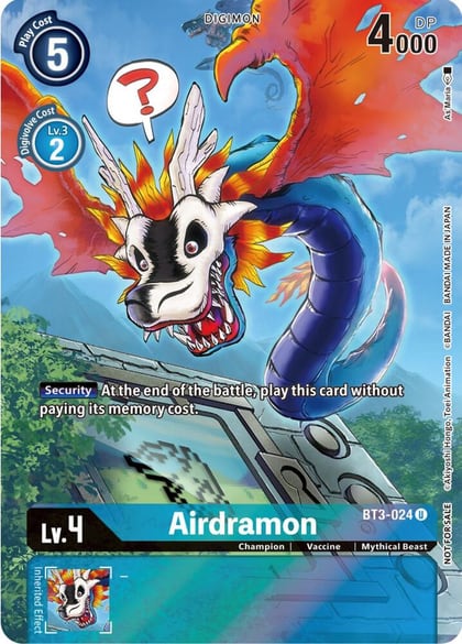 Airdramon (25th Special Memorial Pack), Release Special Booster 1.0 BT3-024 U