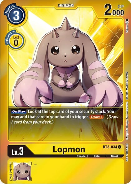 Lopmon (Event Pack 4), Release Special Booster 1.0 BT3-034 U