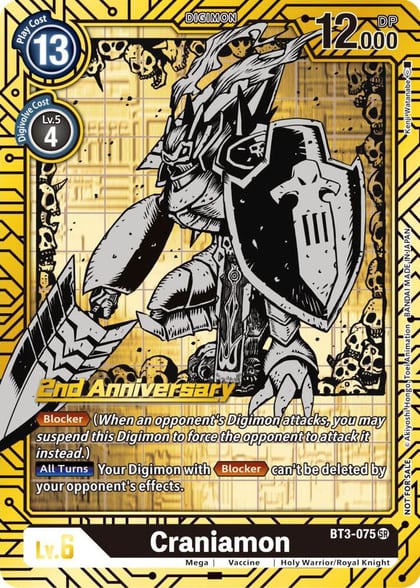 Craniamon (2nd Anniversary Card Set), Release Special Booster 1.0 BT3-075 SR