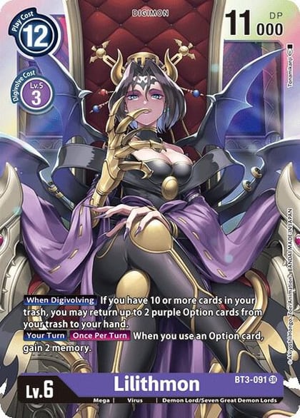 Lilithmon, Release Special Booster 1.0 BT3-091 SR