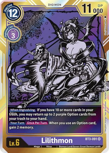 Lilithmon (Alternate Art), Release Special Booster 1.0 BT3-091 SR