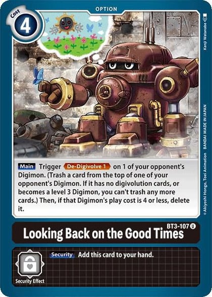 Looking Back on the Good Times, Release Special Booster 1.0 BT3-107 U