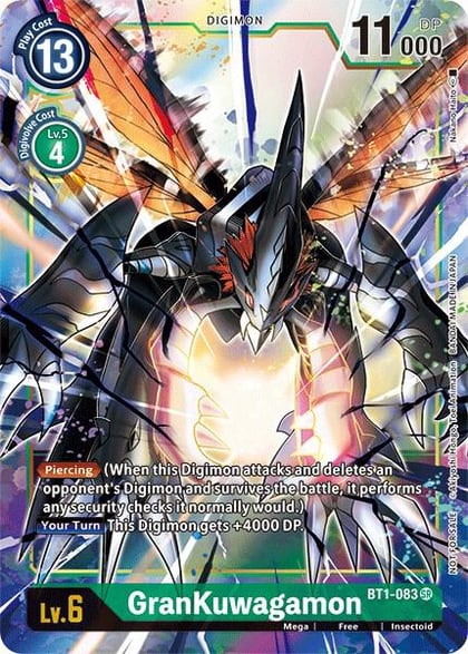 GranKuwagamon - BT1-083 (Dash Pack Ver. 1.5), Release Special Booster 1.5 BT1-083 SR