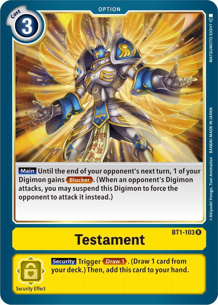 Testament, Release Special Booster 1.5 BT1-103 R