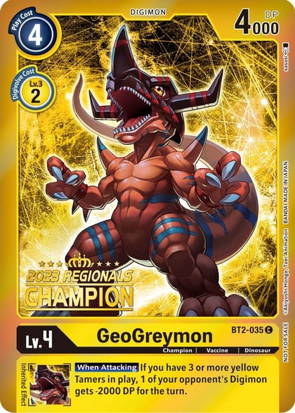 GeoGreymon (2023 Regionals Champion), Release Special Booster 1.5 BT2-035 C