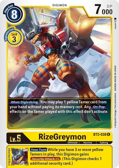 RizeGreymon, Release Special Booster 1.5 BT2-038 R