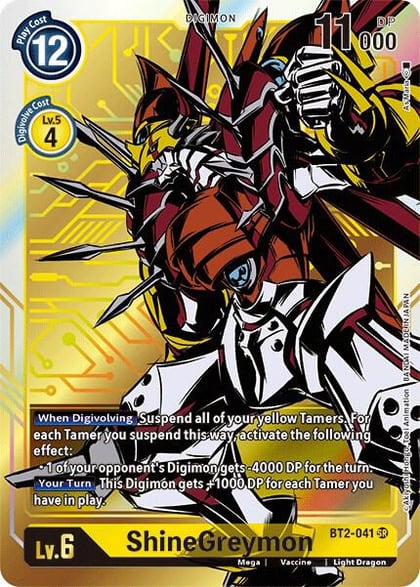 ShineGreymon (Alternate Art), Release Special Booster 1.5 BT2-041 SR
