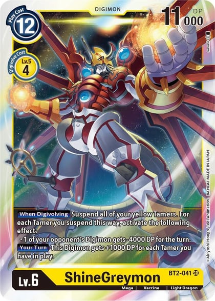 ShineGreymon, Release Special Booster 1.5 BT2-041 SR
