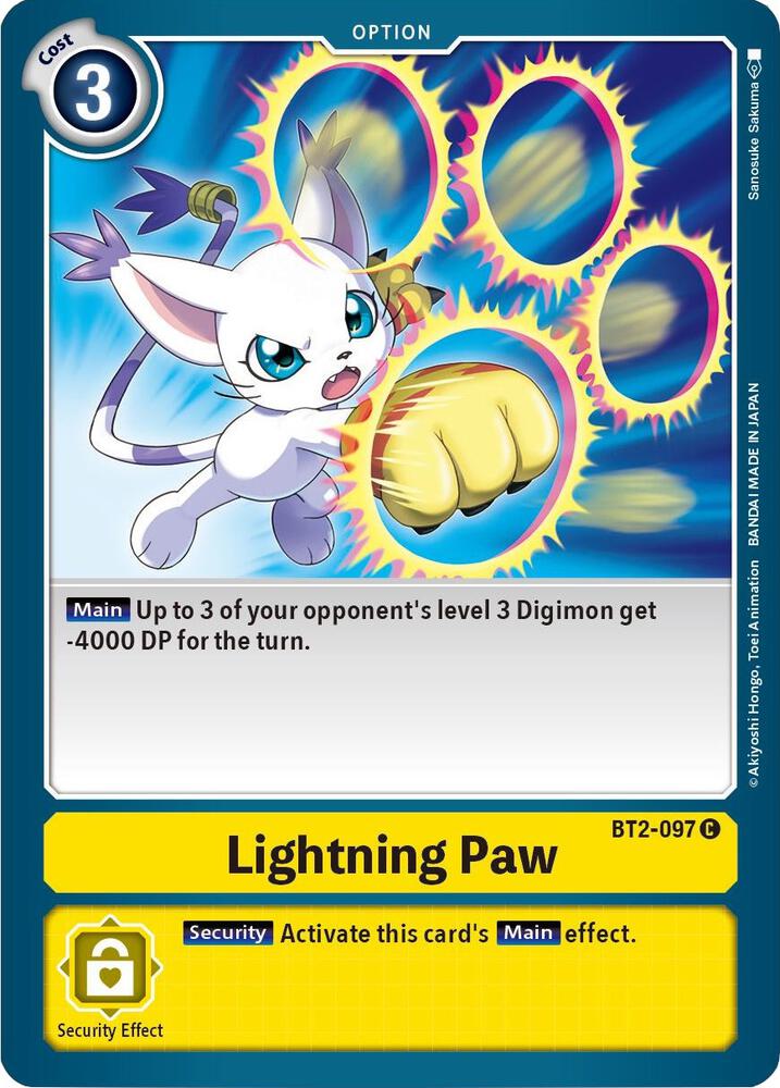 Lightning Paw, Release Special Booster 1.5 BT2-097 C