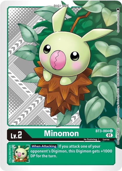 Minomon (Winner Pack Xros Encounter), Release Special Booster 1.5 BT3-004 U
