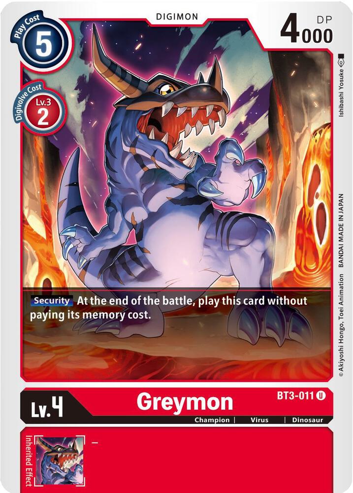 Greymon - BT3-011, Release Special Booster 1.5 BT3-011 U