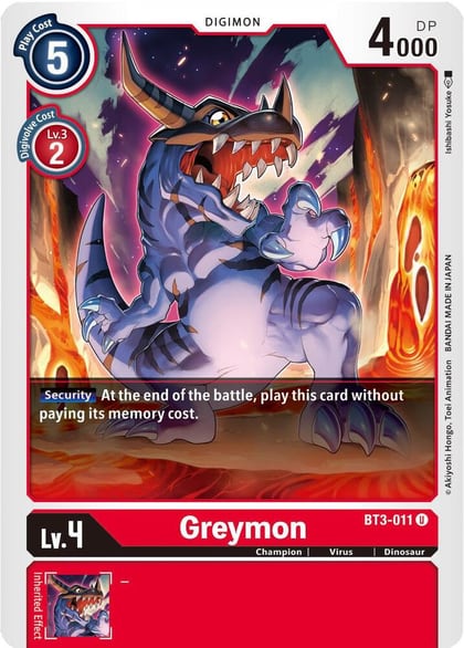 Greymon - BT3-011, Release Special Booster 1.5 BT3-011 U