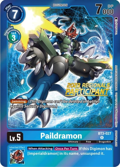 Paildramon (2023 Regionals Participant), Release Special Booster 1.5 BT3-027 R