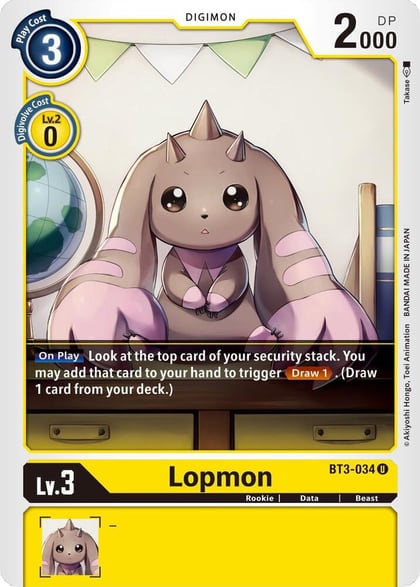 Lopmon, Release Special Booster 1.5 BT3-034 U
