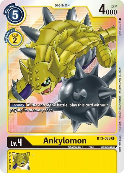 Ankylomon (Box Topper), Release Special Booster 1.5 BT3-036 U