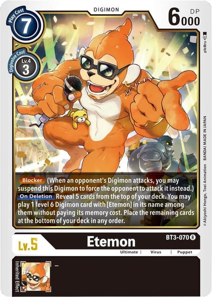 Etemon, Release Special Booster 1.5 BT3-070 R