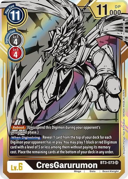 CresGarurumon (Alternate Art), Release Special Booster 1.5 BT3-073 SR