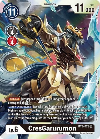 CresGarurumon, Release Special Booster 1.5 BT3-073 SR