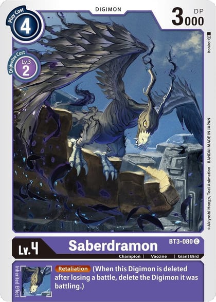 Saberdramon, Release Special Booster 1.5 BT3-080 C