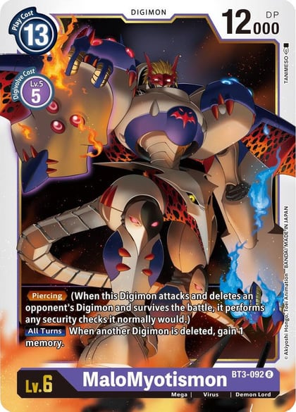 MaloMyotismon, Release Special Booster 1.5 BT3-092 R