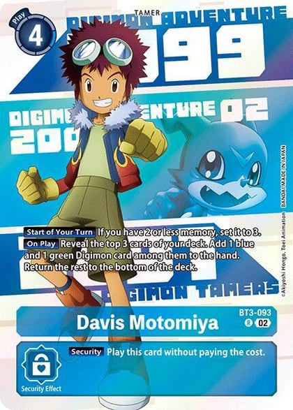Davis Motomiya (Digimon Animation Series 25th Anniversary Set), Release Special Booster 1.5 BT3-093 R