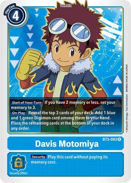 Davis Motomiya, Release Special Booster 1.5 BT3-093 R