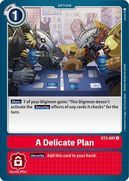 A Delicate Plan, Release Special Booster 1.5 BT3-097 U